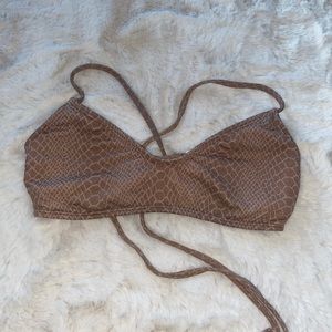 Snake skin bikini top